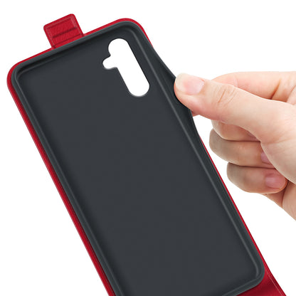For Samsung Galaxy A24 4G Vertical Flip Card Holder Phone Case Crazy Horse Texture PU Leather Cover