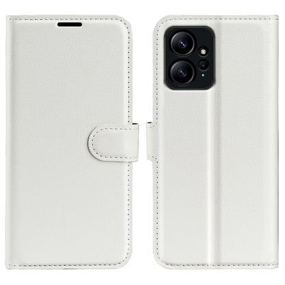 For Xiaomi Redmi Note 12 4G Litchi Texture PU Leather Wallet Anti-drop Shell Flip Stand Phone Case
