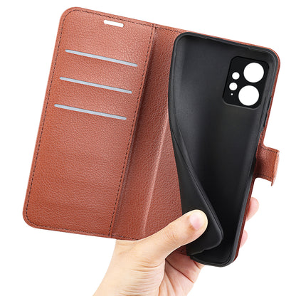 For Xiaomi Redmi Note 12 4G Litchi Texture PU Leather Wallet Anti-drop Shell Flip Stand Phone Case