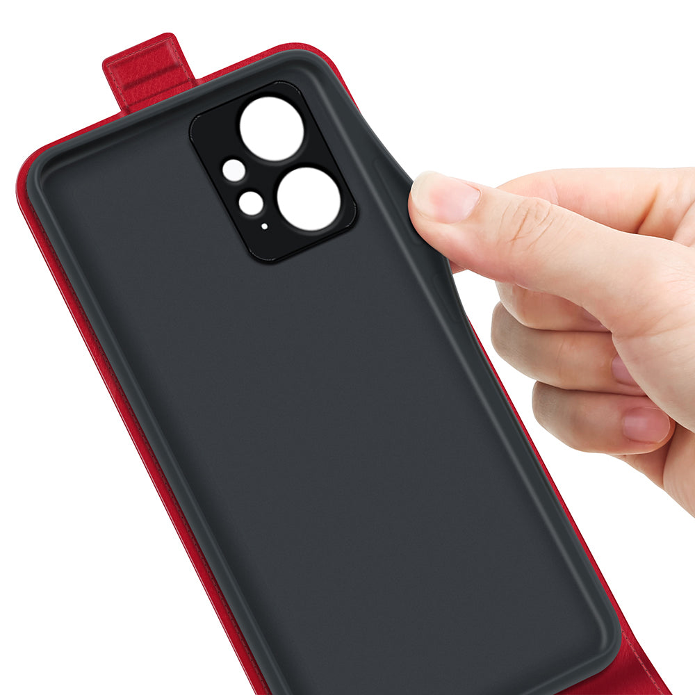 For Xiaomi Redmi Note 12 4G Vertical Flip Phone Case Crazy Horse Texture Card Holder PU Leather Protective Cover