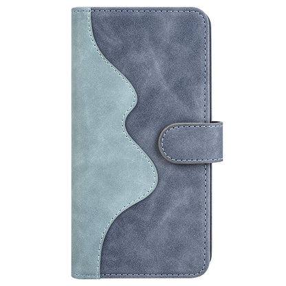 For Xiaomi Redmi Note 12 4G Dual Color Splicing Leather Wallet Anti-drop Cover Flip Stand Phone Case