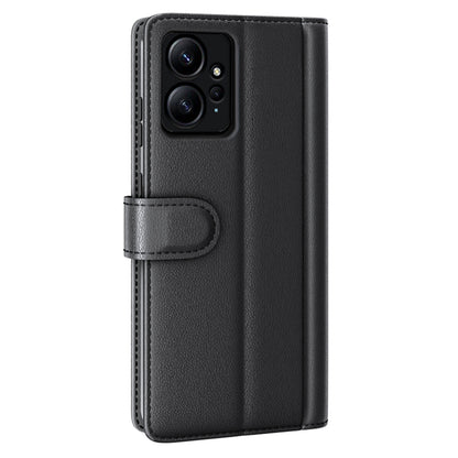 For Xiaomi Redmi Note 12 4G Genuine Cow Leather Wallet Phone Case Flip Stand Shockproof Cover