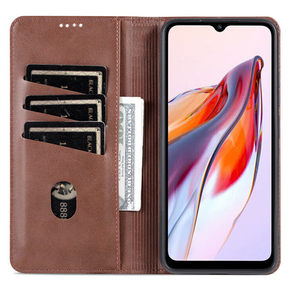 AZNS For Xiaomi Poco C55 4G / Redmi 11A 4G / Redmi 12C 4G Leather Phone Case Wallet Stand Smartphone Cover
