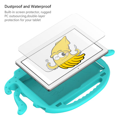 For Lenovo Tab M10 (Gen 3) Tablet EVA Case Cartoon Octopus Hand Grip Tablet Cover with Shoulder Strap