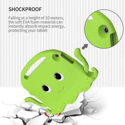 For Lenovo Tab M10 (Gen 3) Tablet EVA Case Cartoon Octopus Hand Grip Tablet Cover with Shoulder Strap