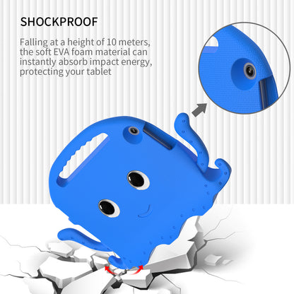For Lenovo Tab M10 (Gen 3) Tablet EVA Case Cartoon Octopus Hand Grip Tablet Cover with Shoulder Strap