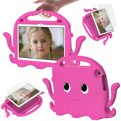 For Lenovo Tab M10 (Gen 3) Tablet EVA Case Cartoon Octopus Hand Grip Tablet Cover with Shoulder Strap