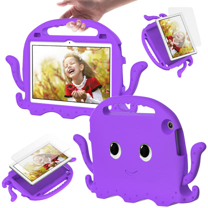 For Lenovo Tab M10 (Gen 3) Tablet EVA Case Cartoon Octopus Hand Grip Tablet Cover with Shoulder Strap