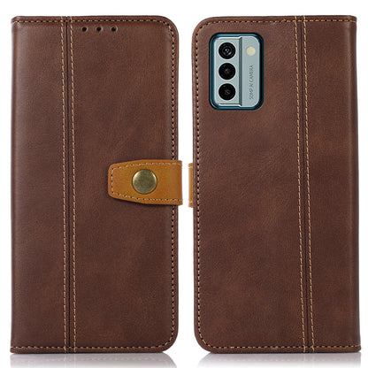 For Nokia G22 Anti-Scratch Phone Wallet Case Calf Texture Stand Leather Cell Phone Cover