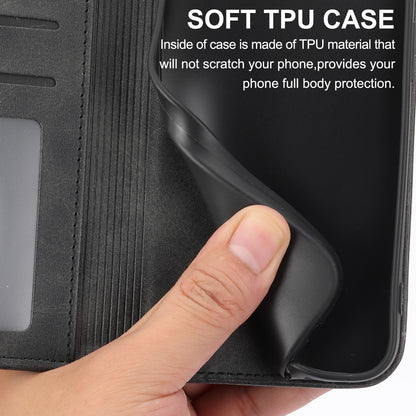 For Samsung Galaxy M14 5G Imprinted Rhombus Pattern Phone Shell Calf Texture PU Leather Stand Phone Case
