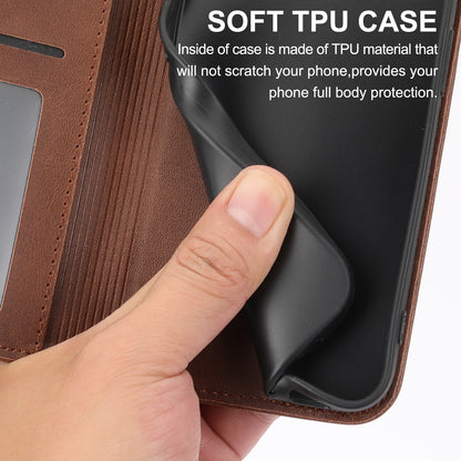 Calf Texture Phone Case for Sony Xperia 1 V , Imprinted Rhombus Pattern PU Leather Stand Phone Cover