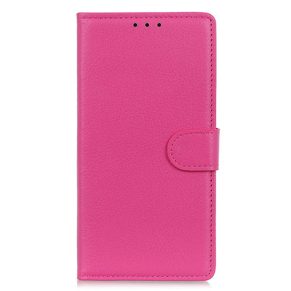 Wallet Stand Phone Case for Nokia C32 , PU Leather+TPU Litchi Texture Phone Cover