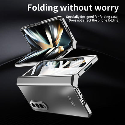 For Samsung Galaxy Z Fold4 5G Hard PC Phone Case Anti-Drop Protective Phone Shell Cover with Screen Film