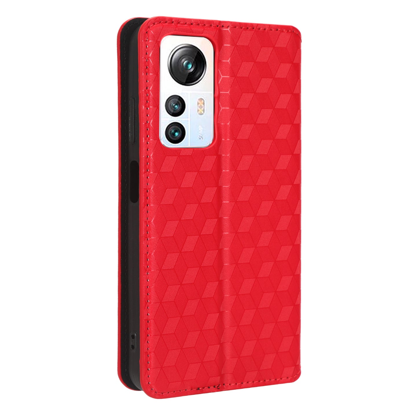 For Blackview A85 PU Leather Imprinted Rhombus Pattern Phone Case Stand Wallet Flip Cover