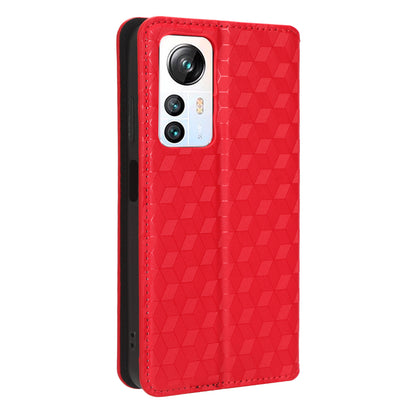 For Blackview A85 PU Leather Imprinted Rhombus Pattern Phone Case Stand Wallet Flip Cover