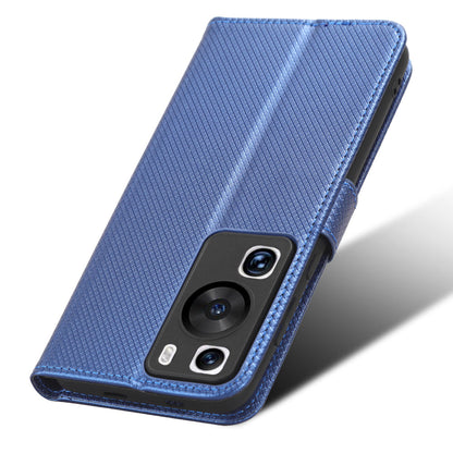 For Huawei P60 Pro / P60 Flip PU Leather Protective Cover Diamond Texture Wallet Anti-Scratch Phone Case