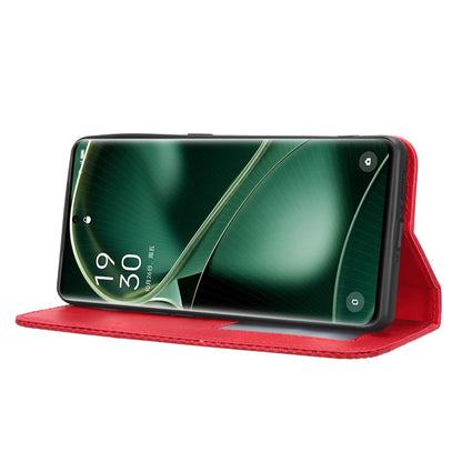 For Oppo Find X6 Retro Phone Cover Magnetic PU Leather Stand Cell Phone Wallet Case