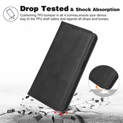 For Oppo Find X6 Retro Phone Cover Magnetic PU Leather Stand Cell Phone Wallet Case