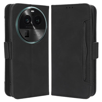 For Oppo Find X6 Stand Function Phone Shell Multiple Card Slots Leather Phone Cover Wallet Phone Case