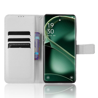 For Oppo Find X6 PU Leather Wallet Case Diamond Texture Stand Protective Phone Cover