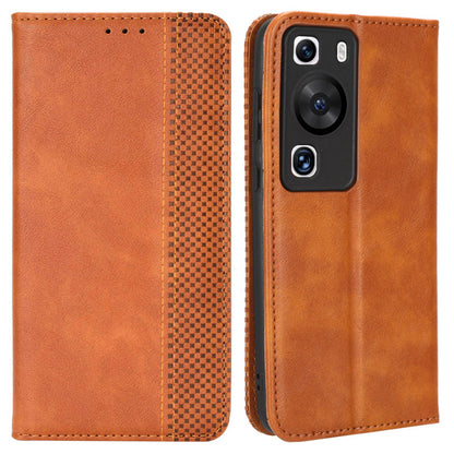 Stand Shell for Oppo Find X6 Pro PU Leather Magnetic Retro Phone Cover Cell Phone Wallet Case