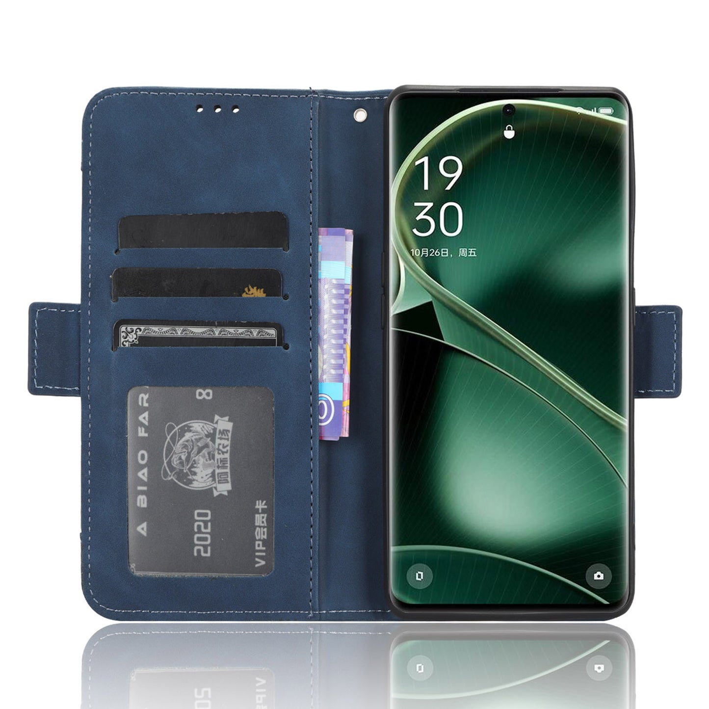 Wallet Phone Shell for Oppo Find X6 Pro Leather Flip Cover Multiple Card Slots Phone Case with Stand