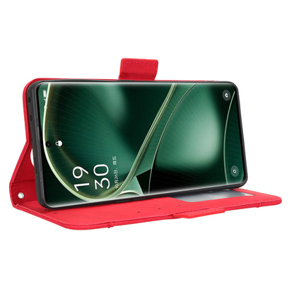 Wallet Phone Shell for Oppo Find X6 Pro Leather Flip Cover Multiple Card Slots Phone Case with Stand