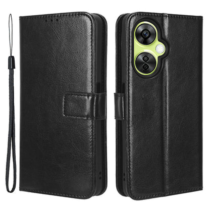For OnePlus Nord CE 3 Lite 5G / Nord N30 5G Phone Leather Case Wallet Stand Crazy Horse Texture Phone Cover