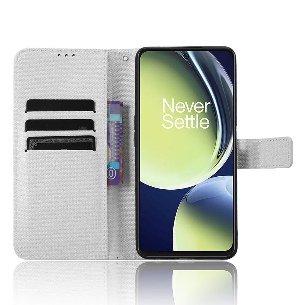 For OnePlus Nord CE 3 Lite 5G / Nord N30 5G Phone Case Wallet Stand Diamond Texture Phone Leather Cover