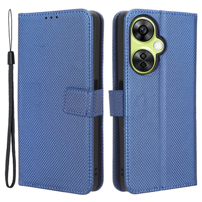 For OnePlus Nord CE 3 Lite 5G / Nord N30 5G Phone Case Wallet Stand Diamond Texture Phone Leather Cover