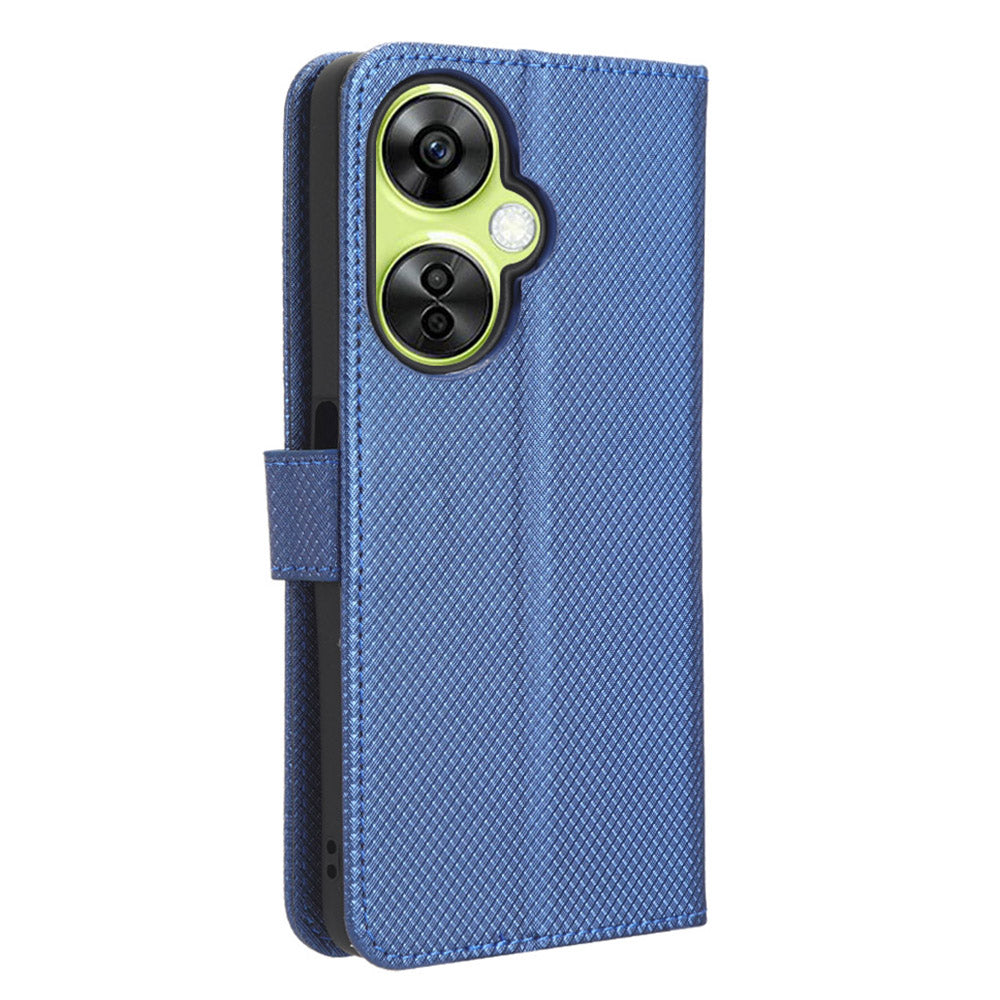 For OnePlus Nord CE 3 Lite 5G / Nord N30 5G Phone Case Wallet Stand Diamond Texture Phone Leather Cover
