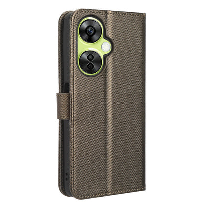 For OnePlus Nord CE 3 Lite 5G / Nord N30 5G Phone Case Wallet Stand Diamond Texture Phone Leather Cover