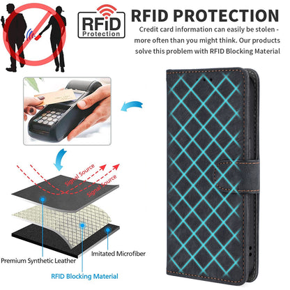 For OnePlus Nord CE 3 Lite 5G / Nord N30 5G Phone Stand Case PU Leather RFID Blocking Wallet Cover with Strap