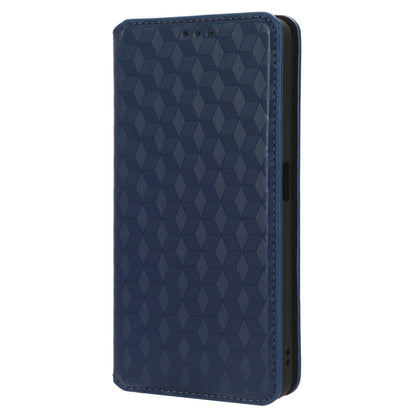 For OnePlus Nord CE 3 Lite 5G / Nord N30 5G Leather Phone Cover Stand Imprinted Rhombus Pattern Phone Wallet Case