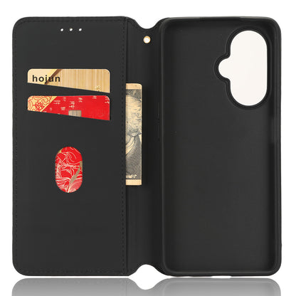 For OnePlus Nord CE 3 Lite 5G / Nord N30 5G Leather Phone Cover Stand Imprinted Rhombus Pattern Phone Wallet Case