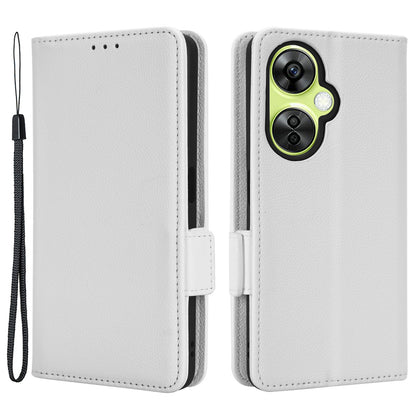 For OnePlus Nord CE 3 Lite 5G / Nord N30 5G PU Leather Case Litchi Texture Wallet Stand Phone Cover