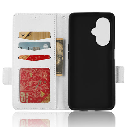For OnePlus Nord CE 3 Lite 5G / Nord N30 5G PU Leather Case Litchi Texture Wallet Stand Phone Cover