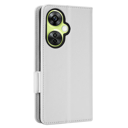 For OnePlus Nord CE 3 Lite 5G / Nord N30 5G PU Leather Case Litchi Texture Wallet Stand Phone Cover