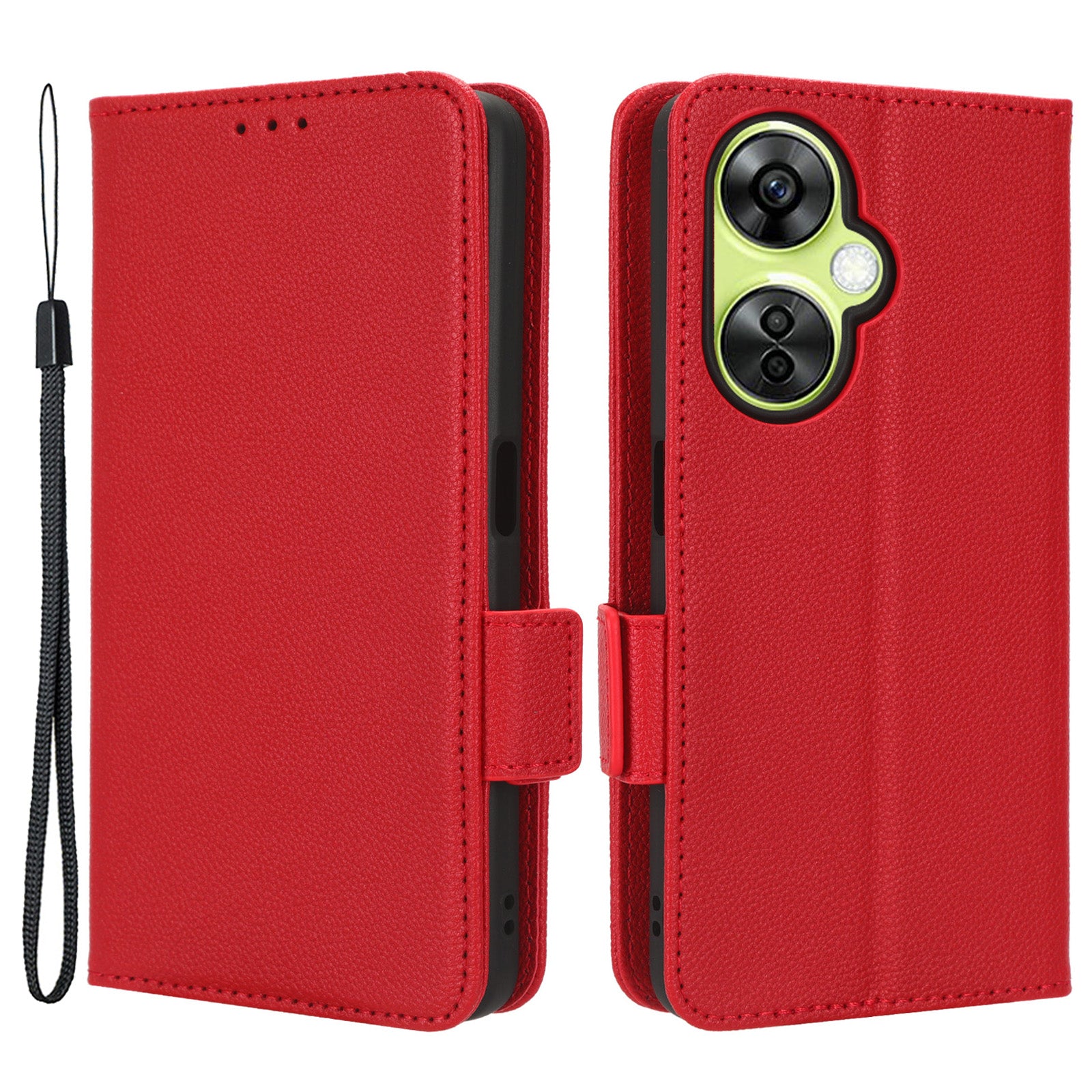 For OnePlus Nord CE 3 Lite 5G / Nord N30 5G PU Leather Case Litchi Texture Wallet Stand Phone Cover