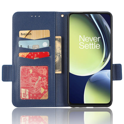 For OnePlus Nord CE 3 Lite 5G / Nord N30 5G PU Leather Case Litchi Texture Wallet Stand Phone Cover
