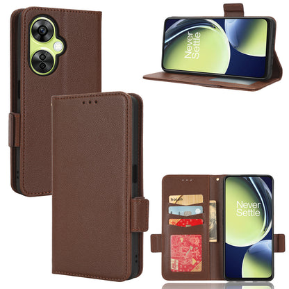 For OnePlus Nord CE 3 Lite 5G / Nord N30 5G PU Leather Case Litchi Texture Wallet Stand Phone Cover