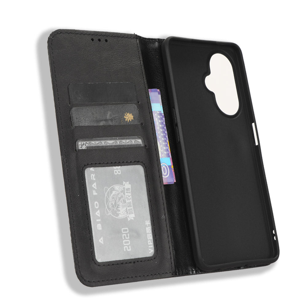 For OnePlus Nord CE 3 Lite 5G / Nord N30 5G Wallet Phone Case Retro PU Leather Mobile Phone Stand Cover