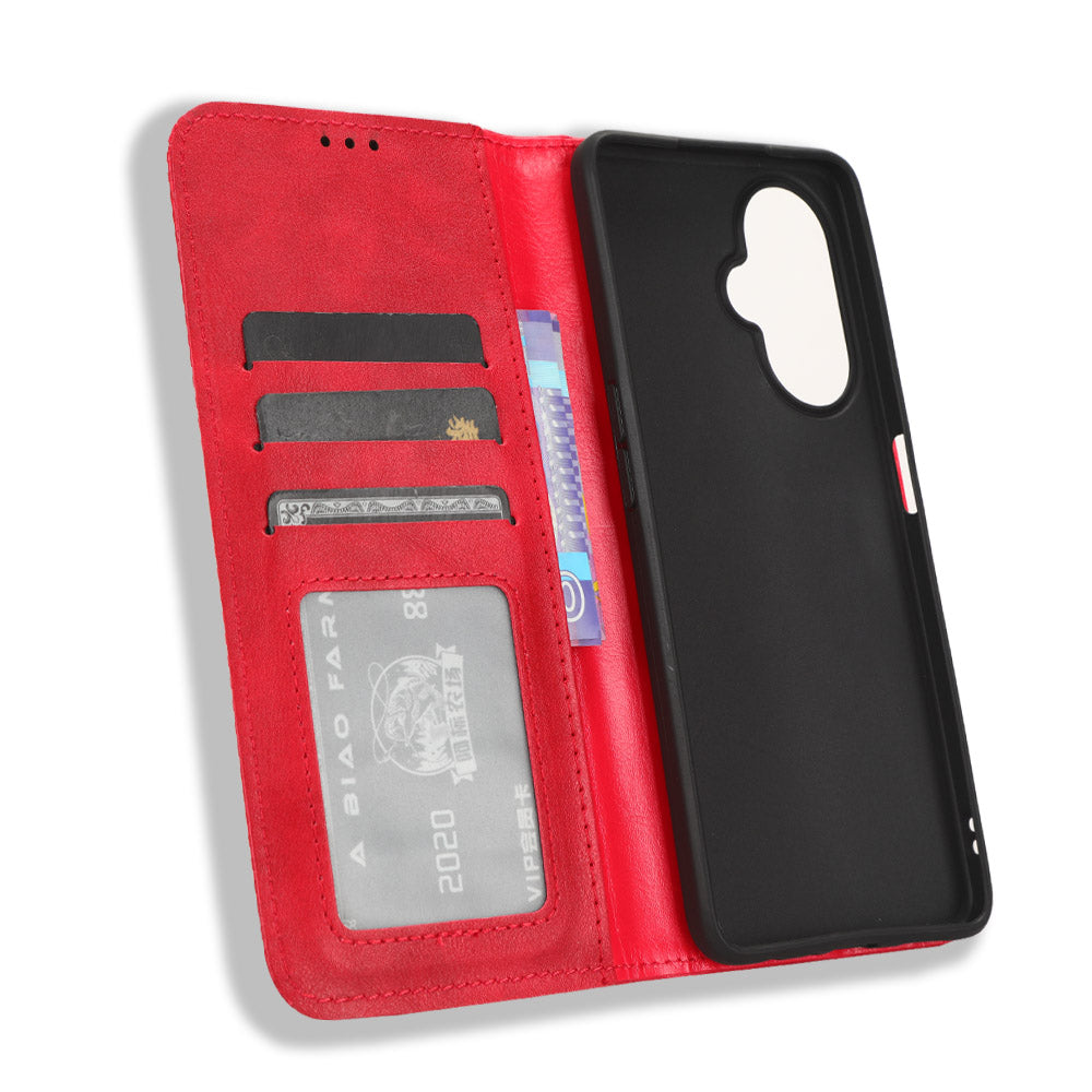 For OnePlus Nord CE 3 Lite 5G / Nord N30 5G Wallet Phone Case Retro PU Leather Mobile Phone Stand Cover