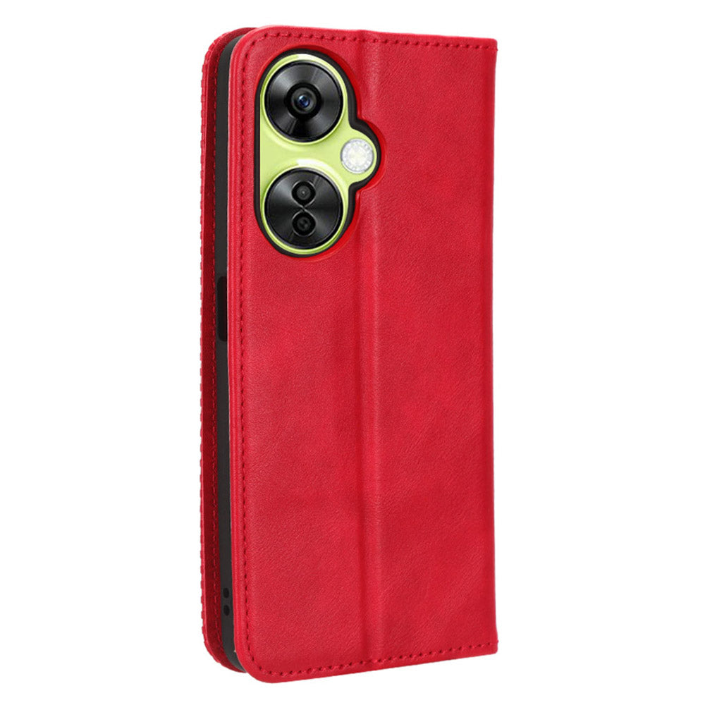 For OnePlus Nord CE 3 Lite 5G / Nord N30 5G Wallet Phone Case Retro PU Leather Mobile Phone Stand Cover