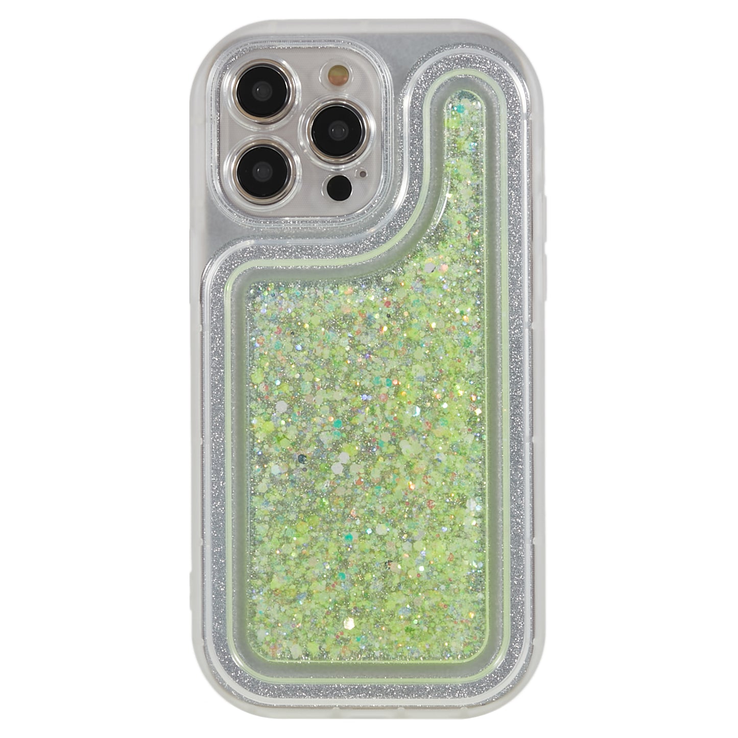 For iPhone 13 Pro 6.1 inch Epoxy Powder Mobile Phone Case Soft TPU Shockproof Cover