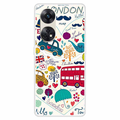 For Oppo Reno8 T 4G Pattern Printing Phone Case Anti-scratch Phone TPU Cover