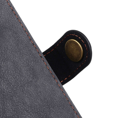 KHAZHEN For Xiaomi Redmi Note 12 Turbo / Poco F5 5G Stitching Retro Phone Case Split Leather Wallet Protective Stand Cover