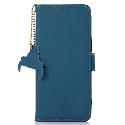 For Xiaomi Redmi Note 12 Turbo / Poco F5 5G RFID Blocking Phone Case Genuine Cow Leather Stand Wallet Protective Cover