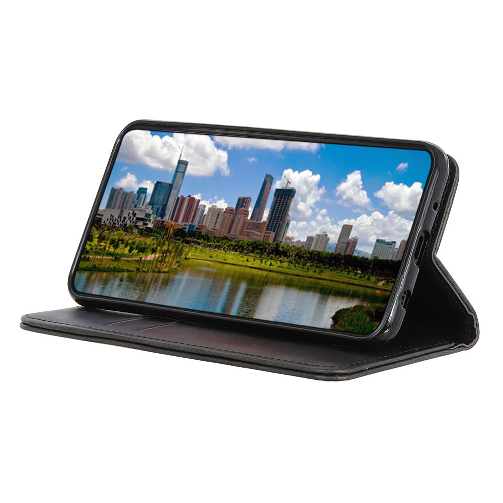 Protective Phone Case for Nokia C32 , Magnetic Auto Closing Split Leather Wallet Stand Phone Cover