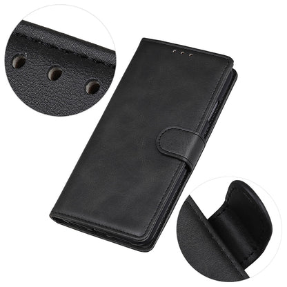 For Nokia C32 Cowhide Texture PU Leather Wallet Mobile Case Drop-proof Stand Phone Cover